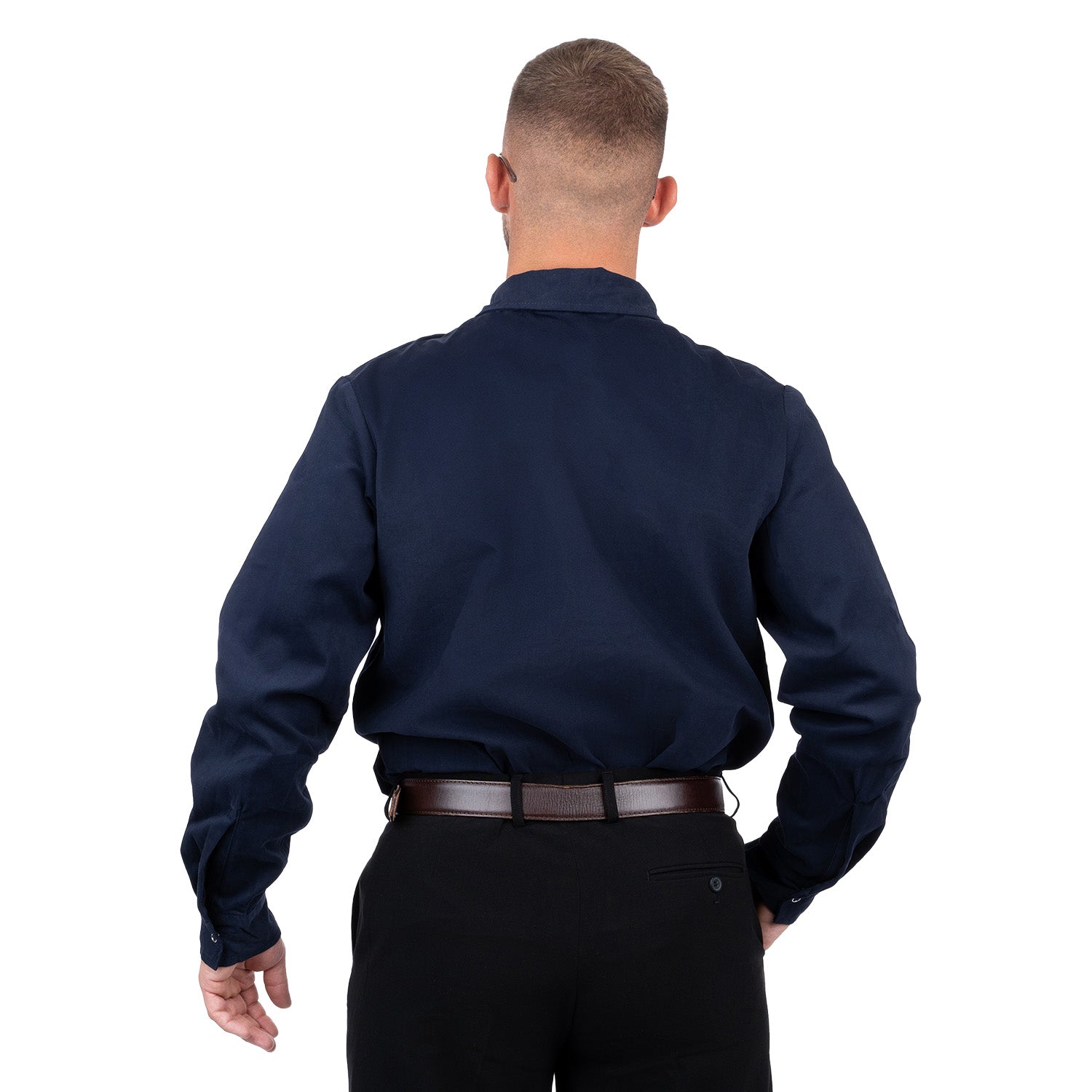 Long Sleeve Welding Work Shirt with 4 Pockets for Men - Nirlon