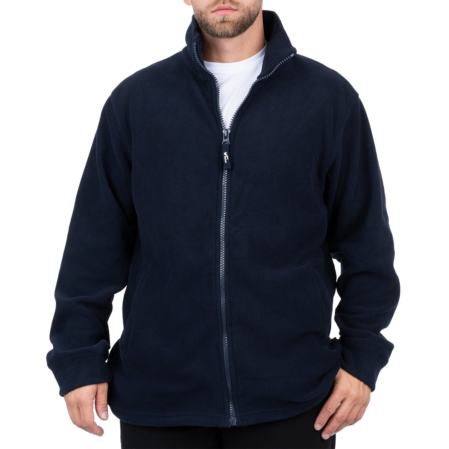 Zip Up Fleece Jacket with 2 Pockets for Men - Nirlon