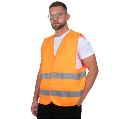 High Visibility Reflective Traffic Vest with 2 Stripes - Nirlon