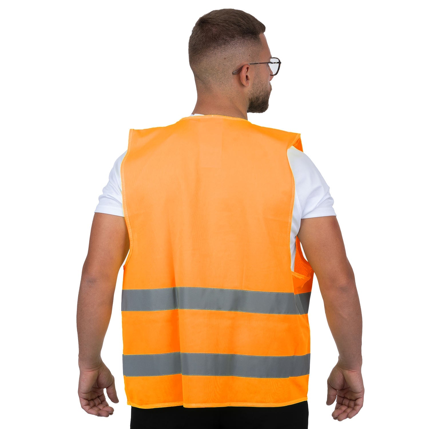 High Visibility Reflective Traffic Vest with 2 Stripes - Nirlon