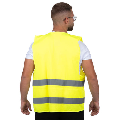 High Visibility Reflective Traffic Vest with 2 Stripes - Nirlon