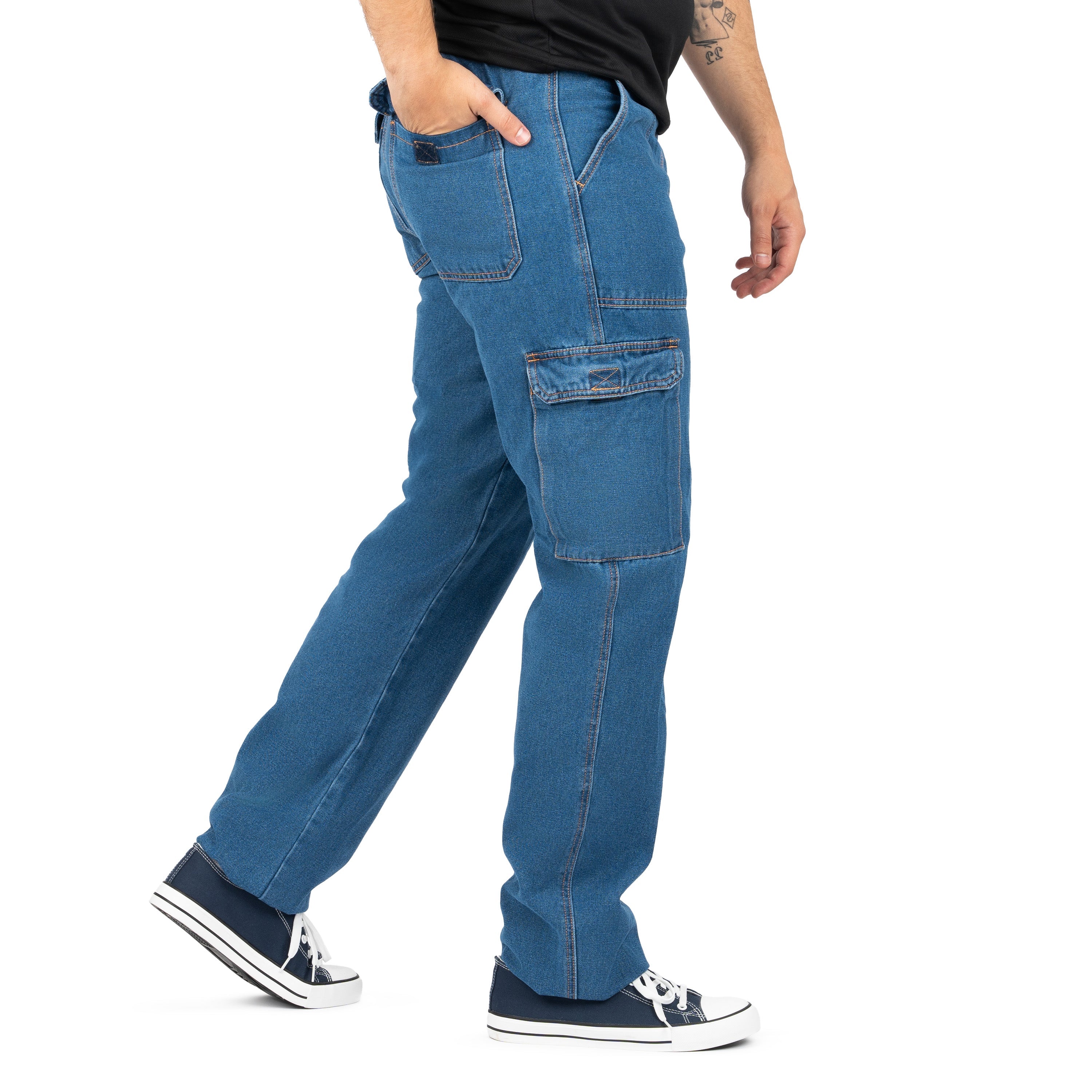 Men's 6-Pocket Denim Cargo Pants - Nirlon