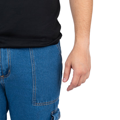 Men's 6-Pocket Denim Cargo Pants - Nirlon