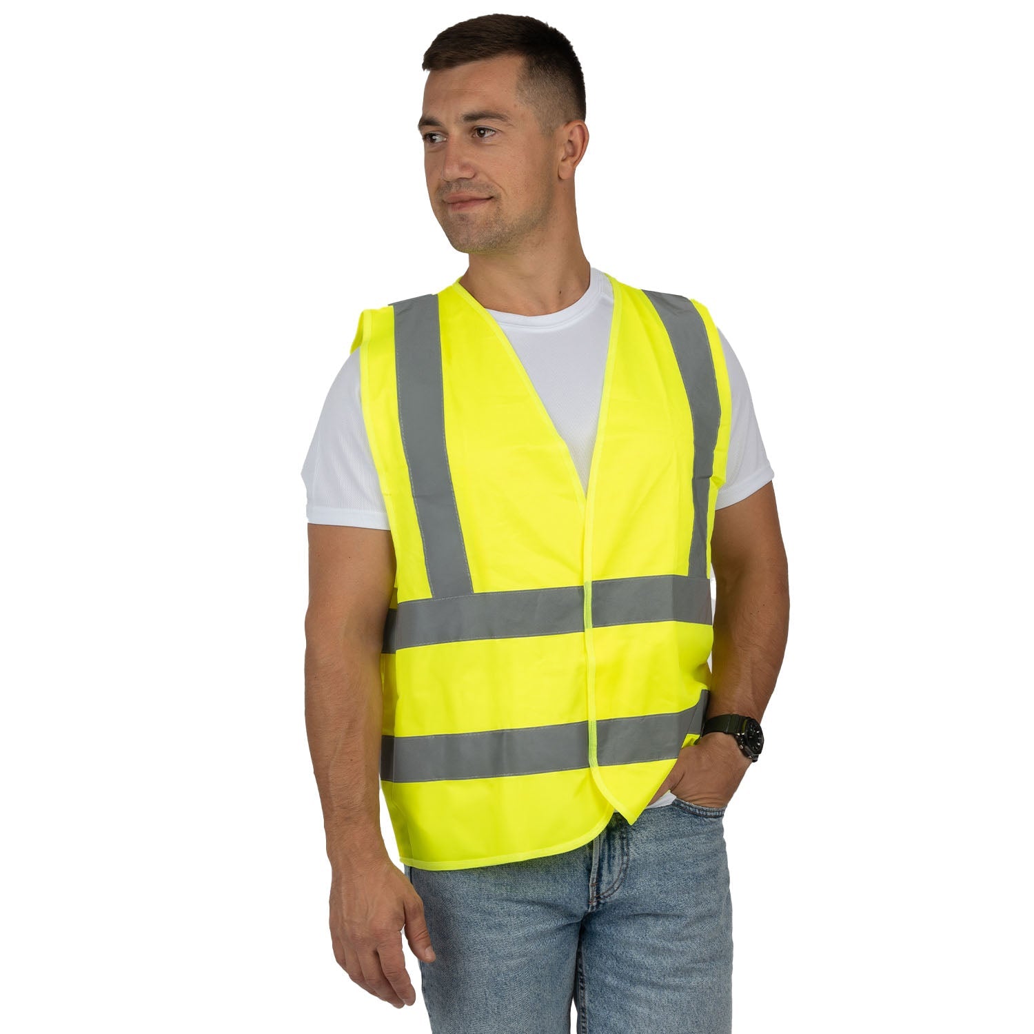 High Visibility Reflective Vest with 4 Stripes - Nirlon