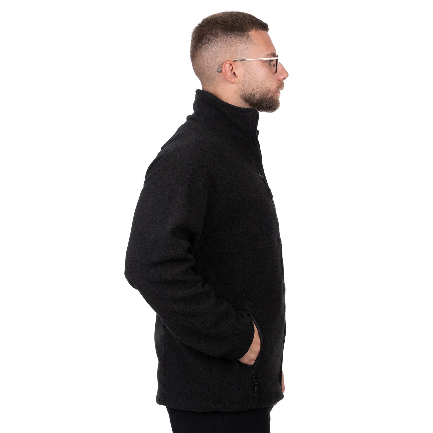Zip Up Fleece Jacket with 3 Pockets for Men - Nirlon