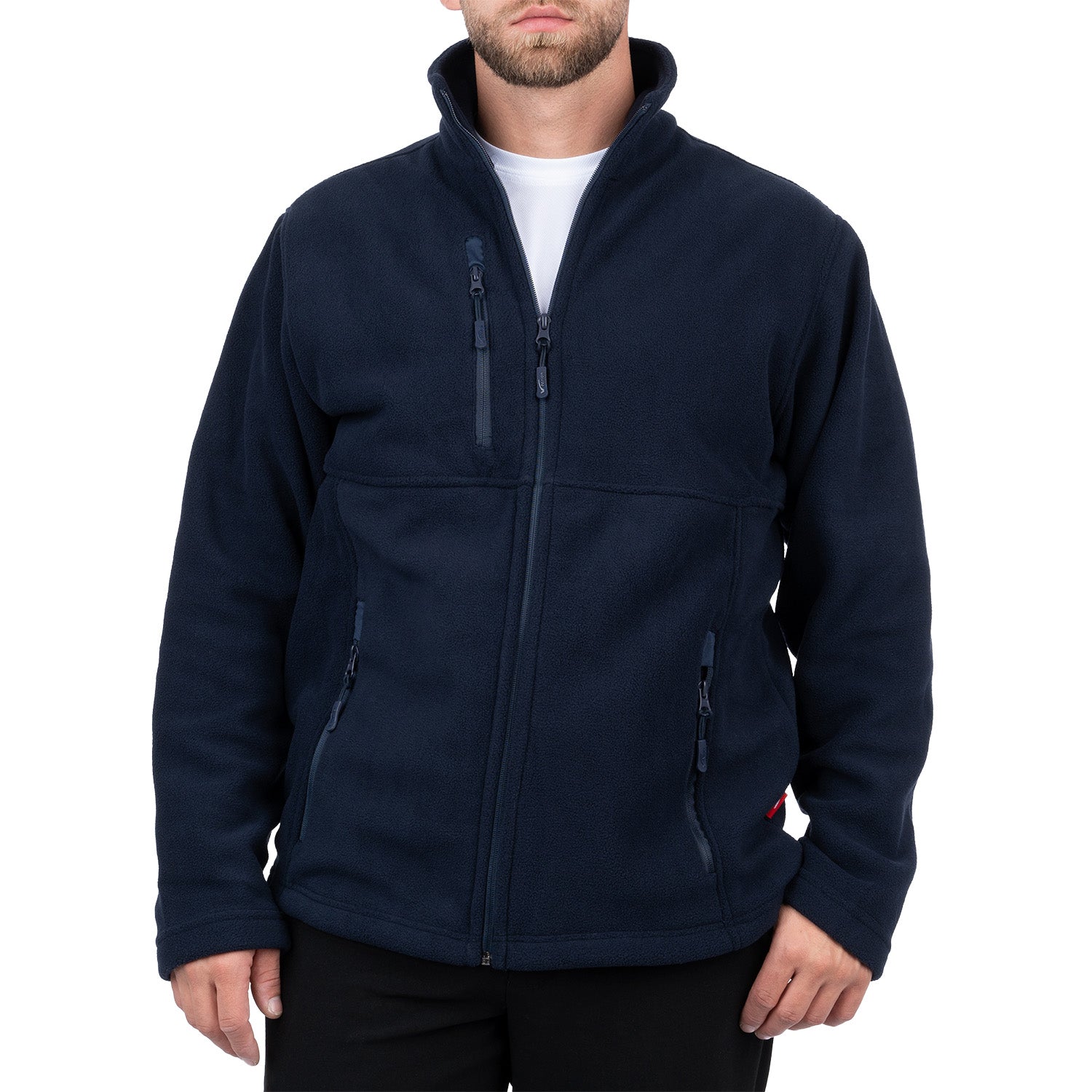 Zip Up Fleece Jacket with 3 Pockets for Men - Nirlon