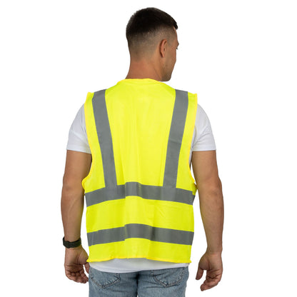 High Visibility Reflective Mesh Vest with 4 Stripes - Nirlon