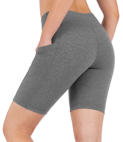 CottoNIR™ High Waist Biker Shorts with Pockets for Women