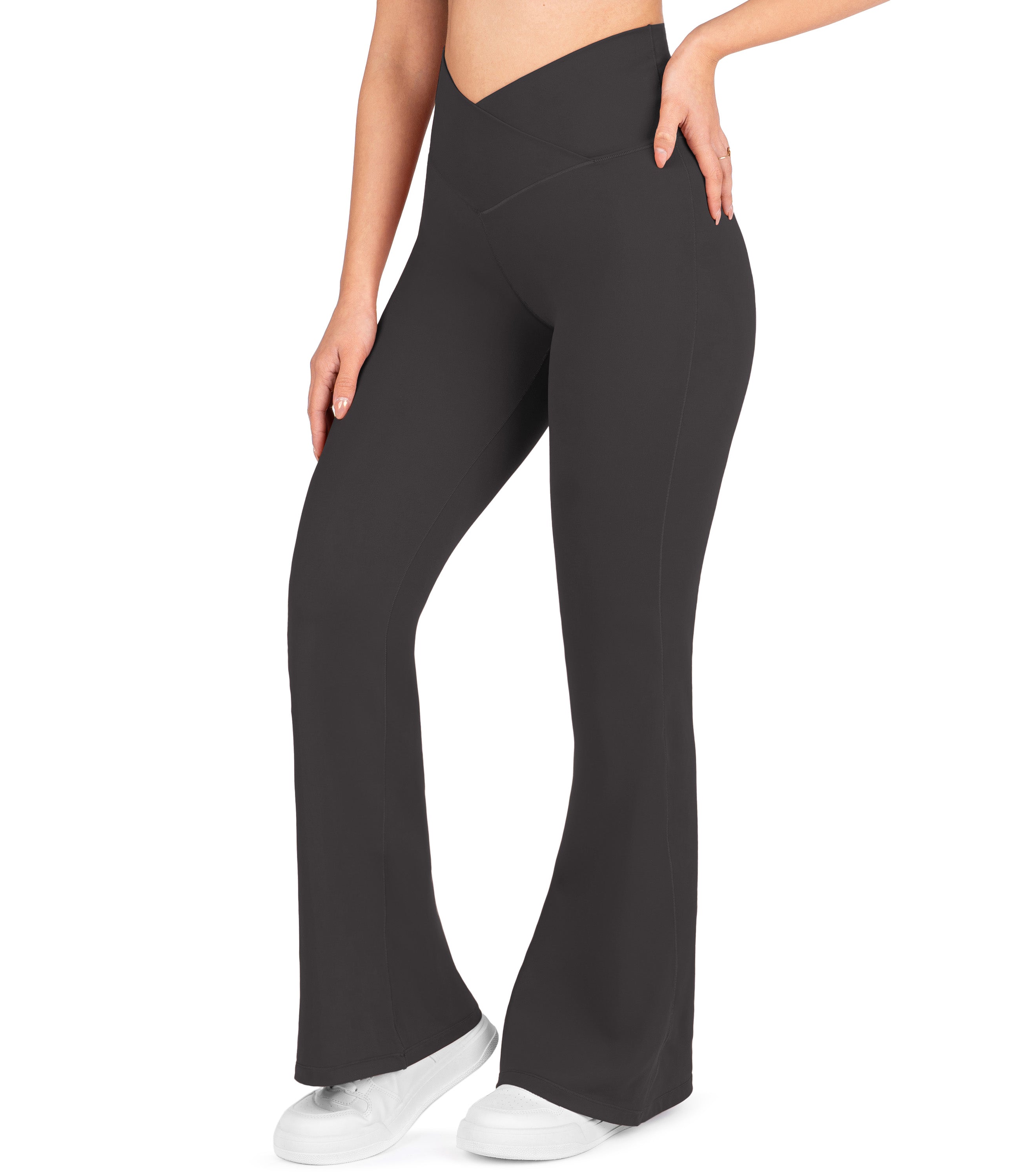 NirLUX™ Crossover High Waist Flare Leggings 32" Inseam