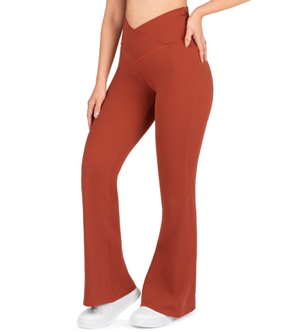 NirLUX™ Crossover High Waist Flare Leggings 32" Inseam