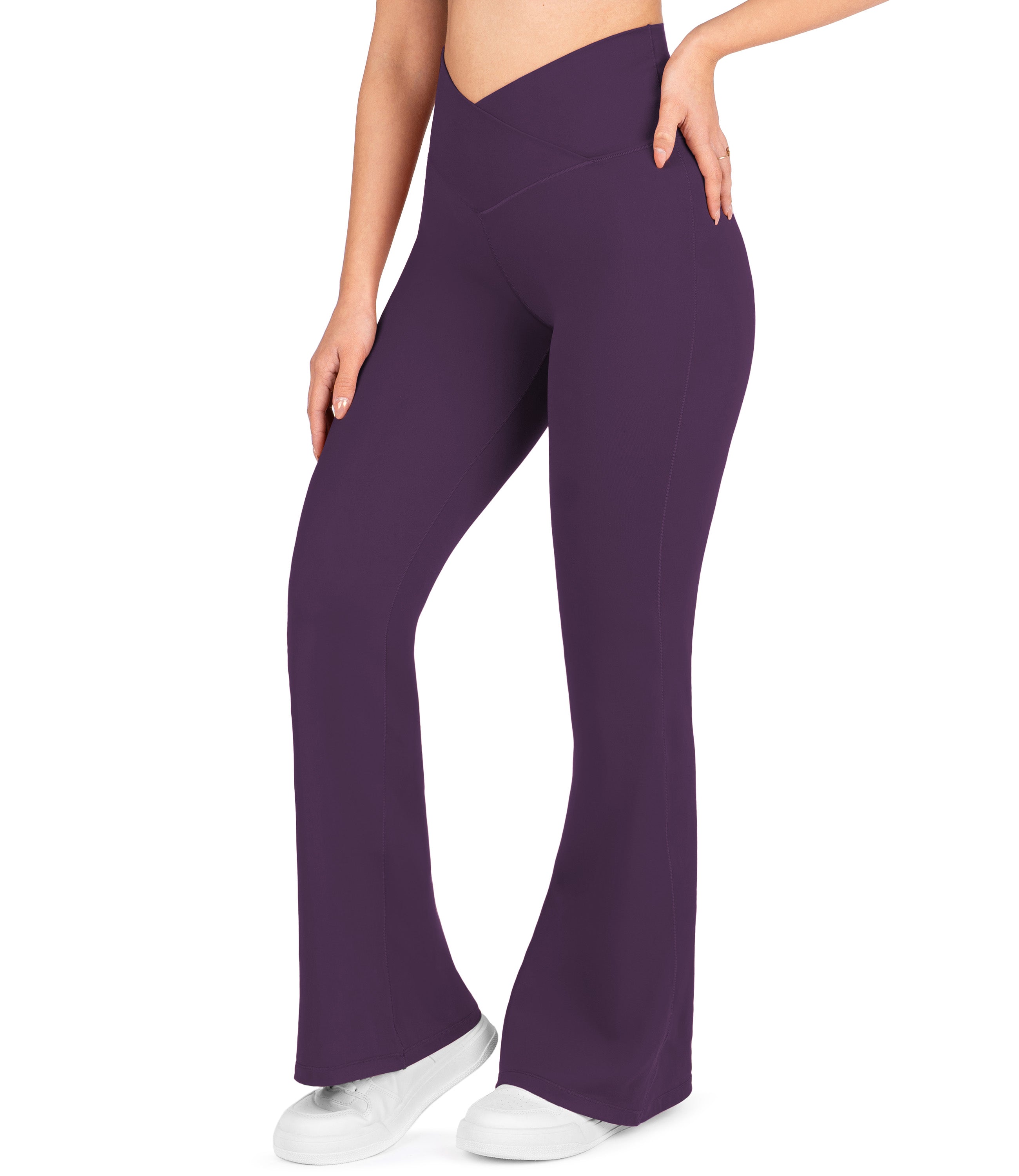NirLUX™ Crossover High Waist Flare Leggings 30" Inseam
