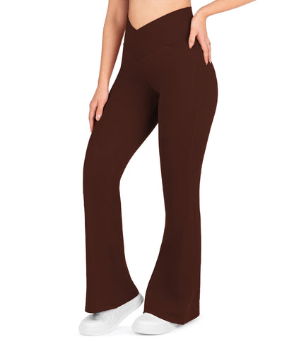 NirLUX™ Crossover High Waist Flare Leggings 32" Inseam