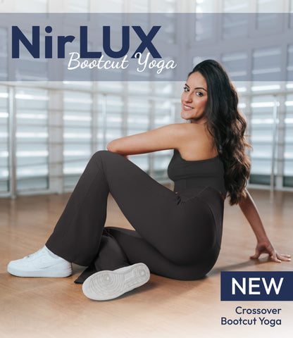 NirLUX™ Crossover High Waist Flare Leggings 32" Inseam