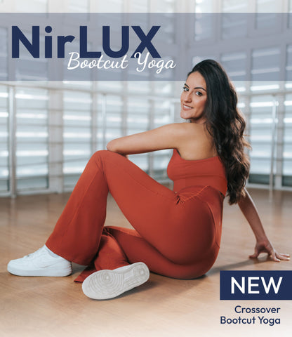 NirLUX™ Crossover High Waist Flare Leggings 32" Inseam
