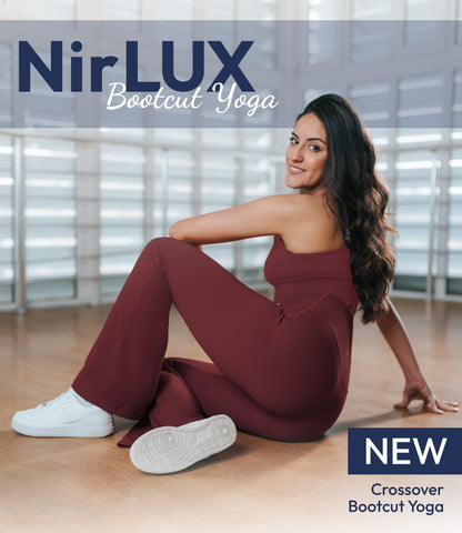 NirLUX™ Crossover High Waist Flare Leggings 30" Inseam