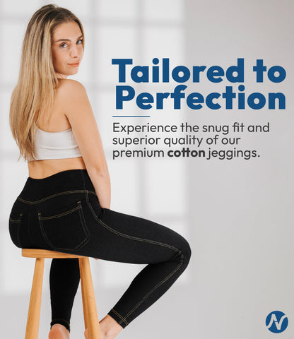 NirJEANS™ High Waist Denim-Look Jeggings for Women