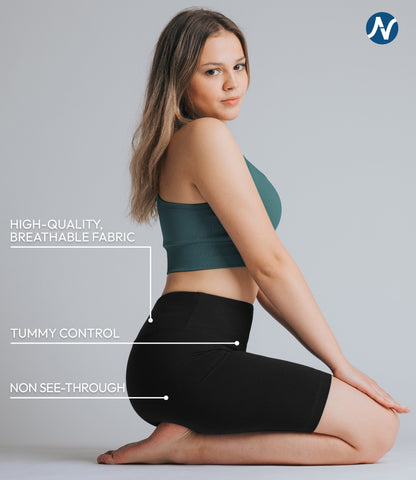 CottoNIR™ High Waist Biker Shorts for Women
