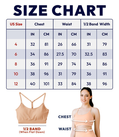 NirLUX™ Y Back Sports Bra for Women with Adjustable Straps