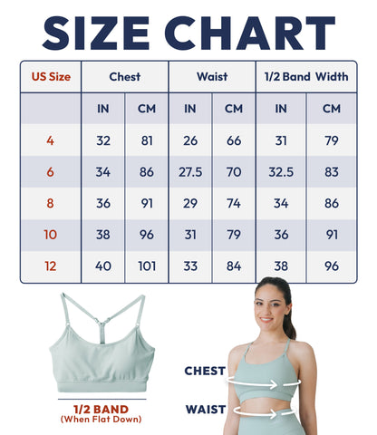 NirLUX™ Y Back Sports Bra for Women with Adjustable Straps