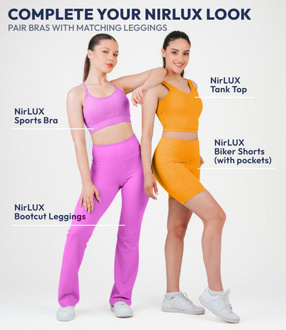 NirLUX™ Y Back Sports Bra for Women with Adjustable Straps