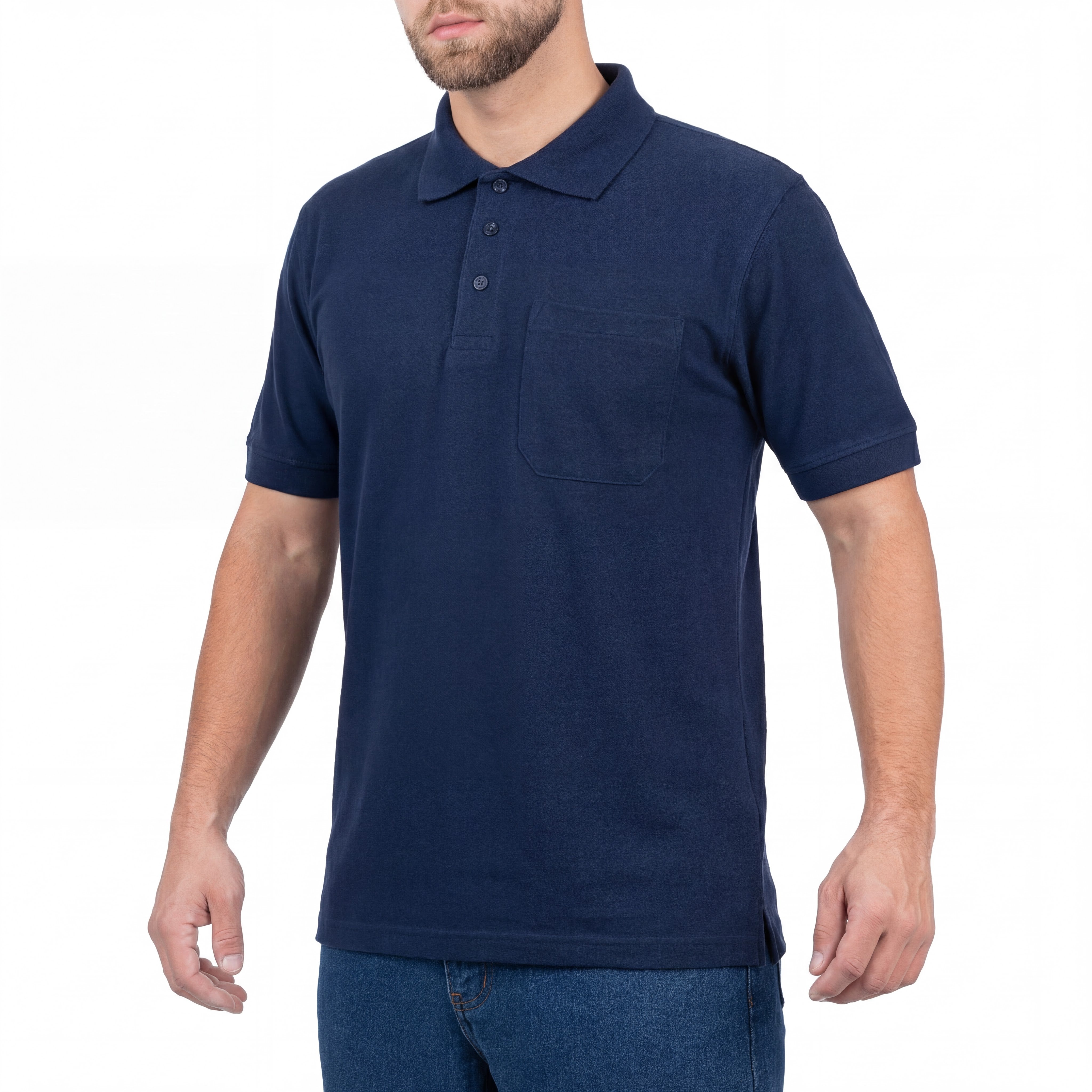 Short Sleeve Polo Shirt with Pocket for Men - Nirlon