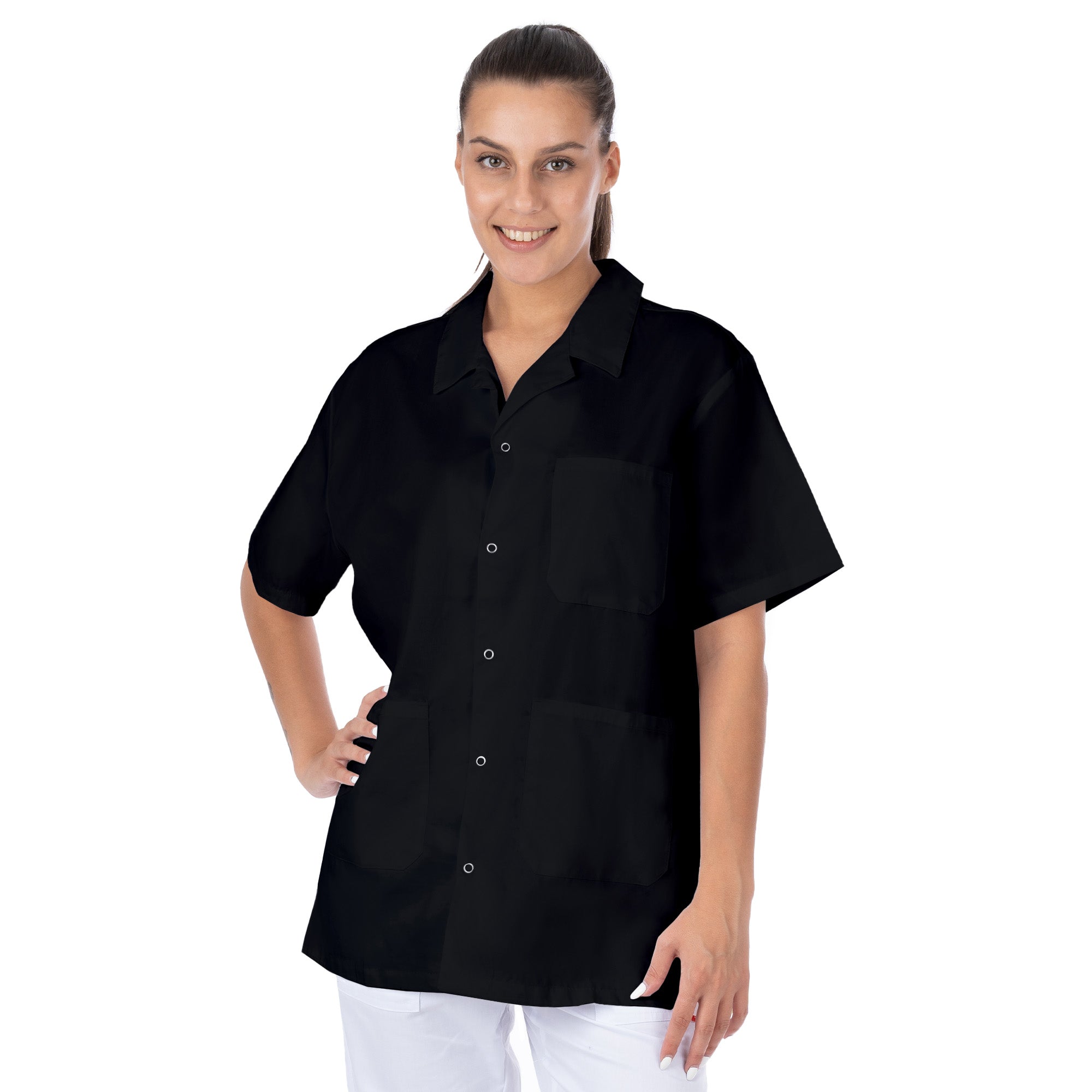 Short Sleeve Lab Coat for Women - Nirlon