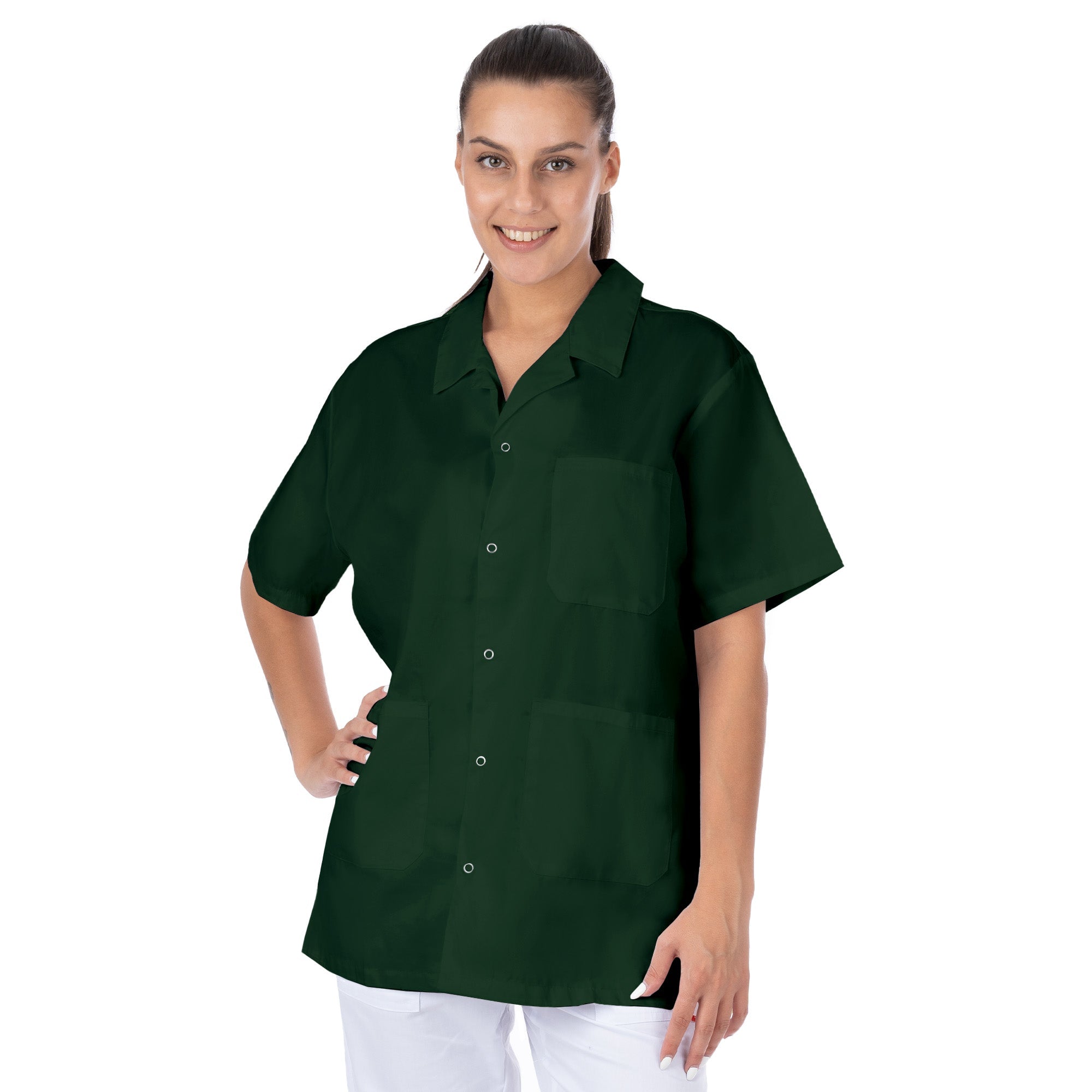 Short Sleeve Lab Coat for Women - Nirlon