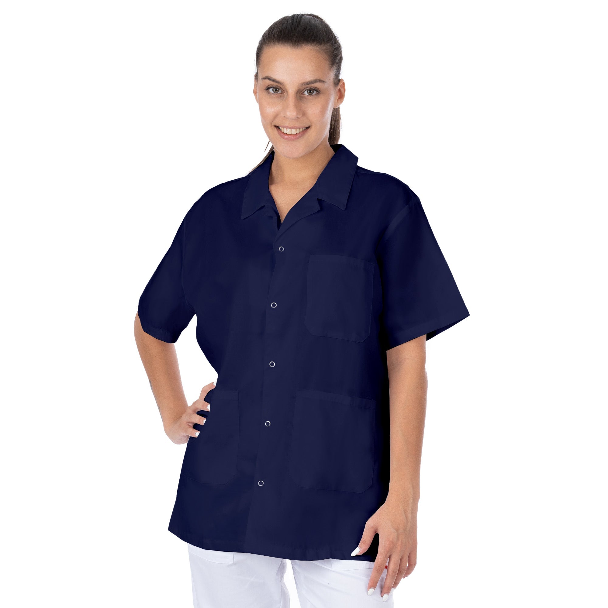 Short Sleeve Lab Coat for Women - Nirlon