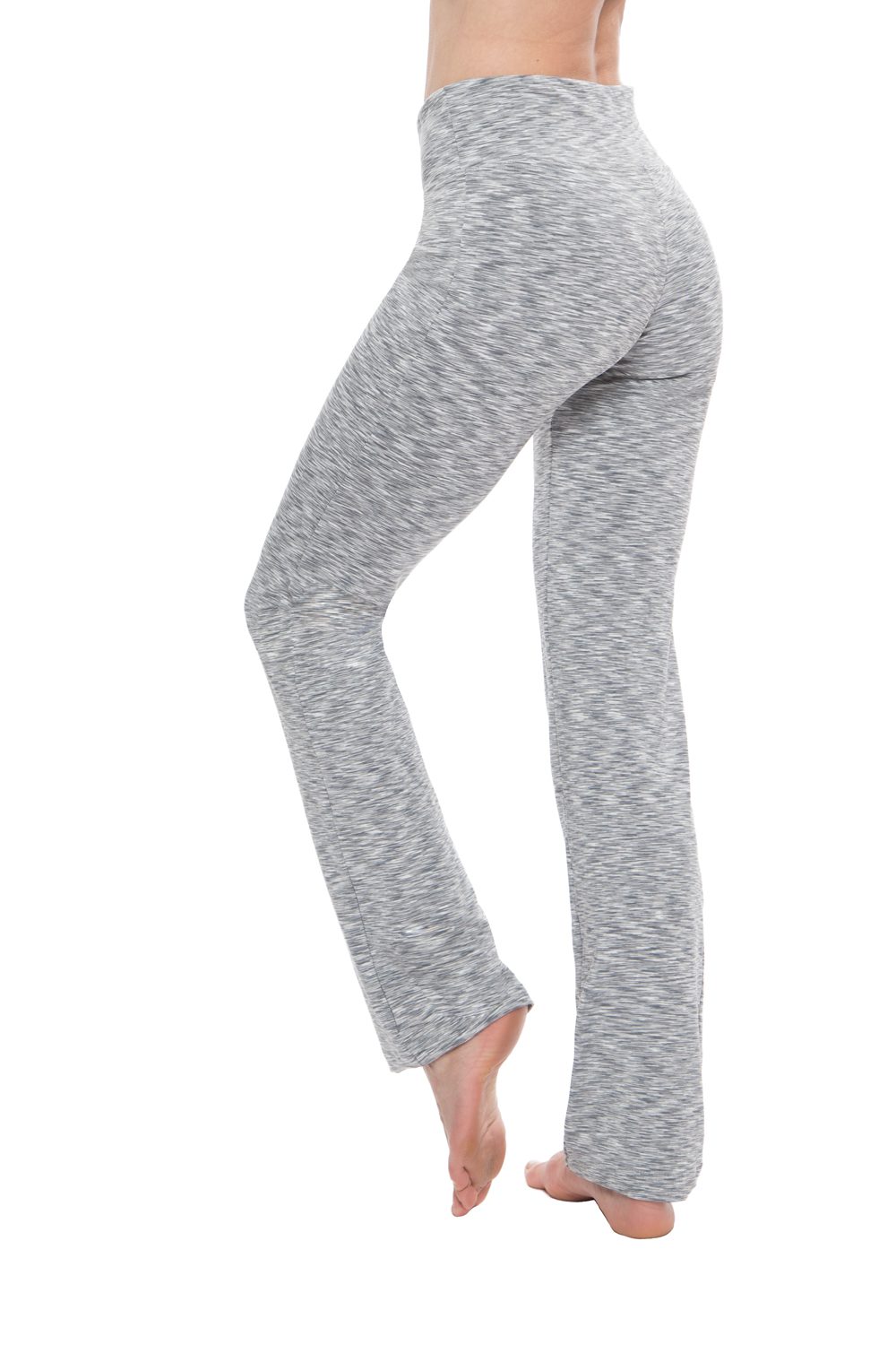 Straight Leg Yoga Pants for Women – Grey – Nirlon