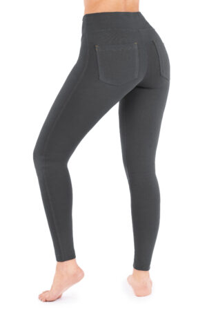 Straight Leg Yoga Pants With Pockets for Women – Black – Nirlon